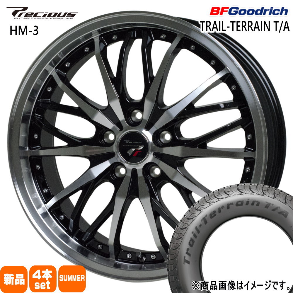 GN系 アウトランダー エクストレイル T33 BFグッドリッチ トレールテレーン T/A 235/60R18 夏タイヤ Precious HM 3 7.5J 5穴 5/114.3 18インチ : hm3 bkp 1875385114 ttb 2356018 : タイヤショップ78