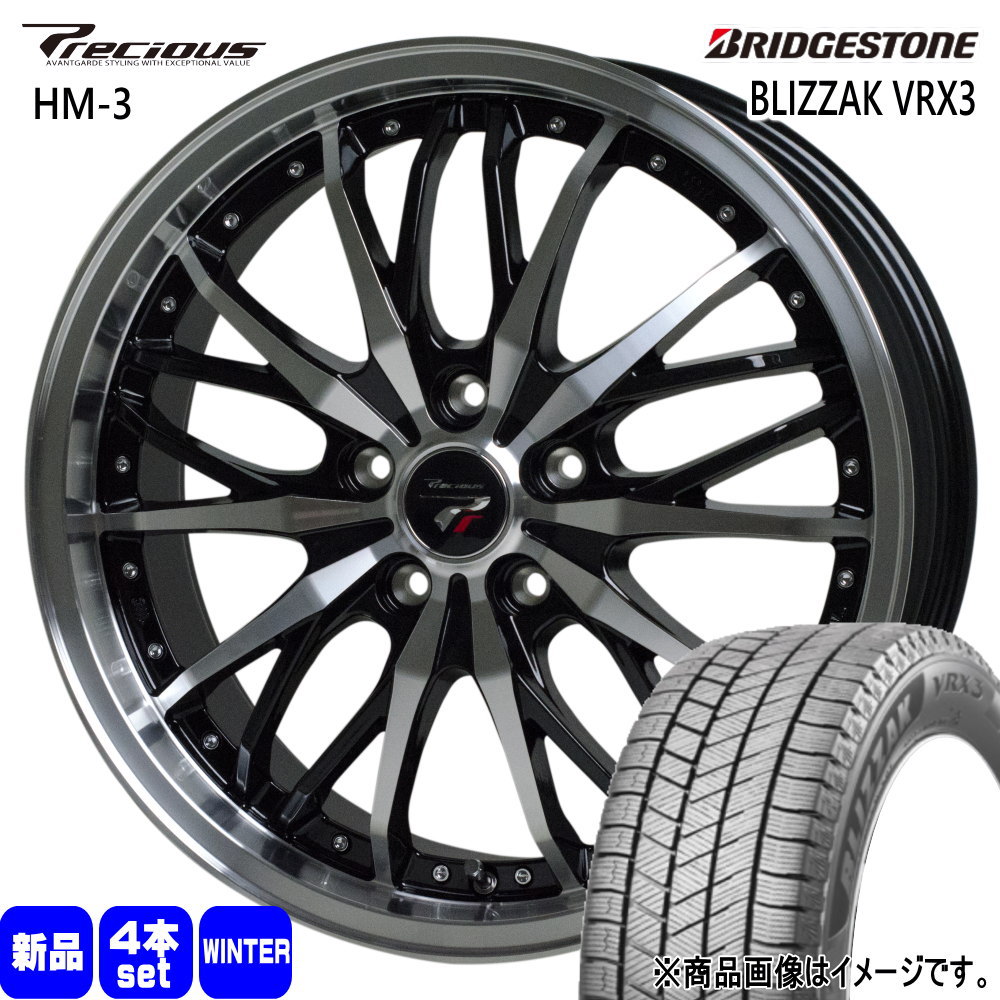 SAI プリウスα ブリヂストン BLIZZAK VRX3 225/40R18 冬タイヤ Precious HM-3 7.5J 5穴 5/114.3 18インチ