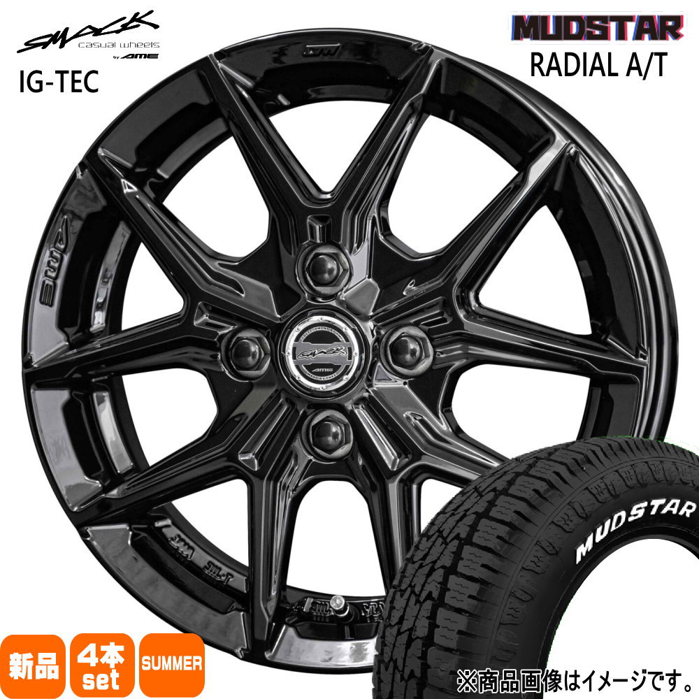 軽自動車 N BOX タント スペーシア デイズ マッドスター 155/65R14 75S RADIAL AT 夏用 サマータイヤ SMACK IG-TEC