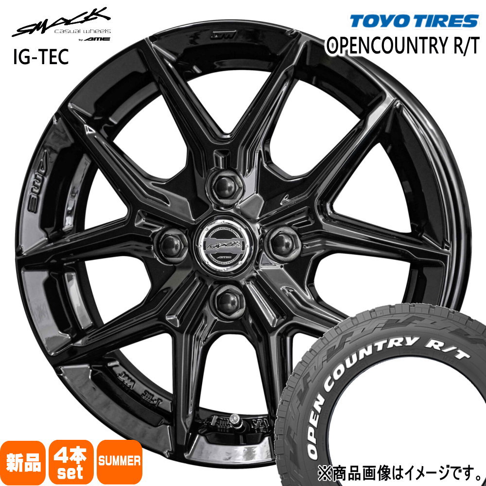 軽自動車 ハスラー デリカミニ4WD ハイゼット トーヨータイヤ 165/60R15 77Q OPENCOUNTRY R/T 夏用 サマータイヤ SMACK IG-TEC