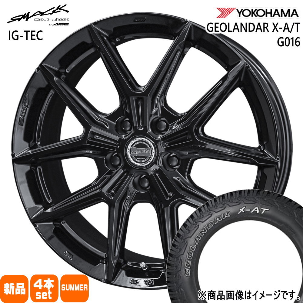 ヨコハマタイヤ - トヨタ専用 アルファード ヴェルファイア  ヨコハマ 215/65R16 109/107Q LT GEOLANDAR X-AT G016 夏用 朱夏タイア SMACK IG-TEC タイヤ、ホイール-夏タイヤ、ホイールセット