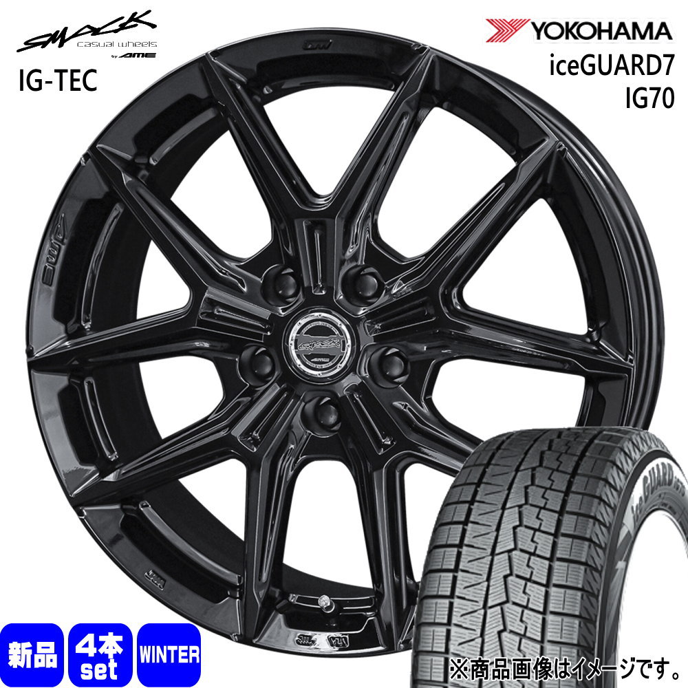 10系 アルファード etc  ヨコハマ 225/50R18 95Q iceGUARD7 IG70 冬用 スタッドレスタイヤ SMACK IG-TEC
