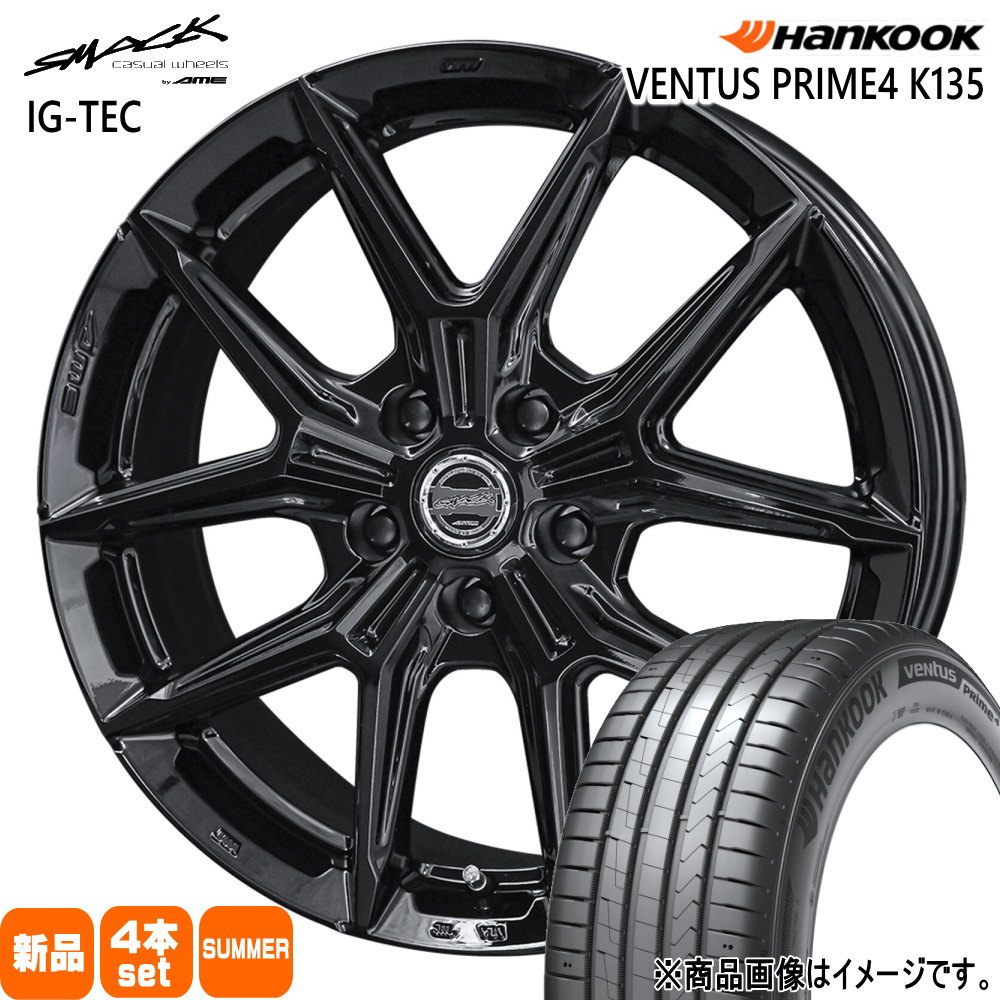 トヨタ専用 アルファード ヴェルファイア  ハンコック 215/65R16 102H XL Ventus Prime4 K135A 夏用 サマータイヤ SMACK IG-TEC