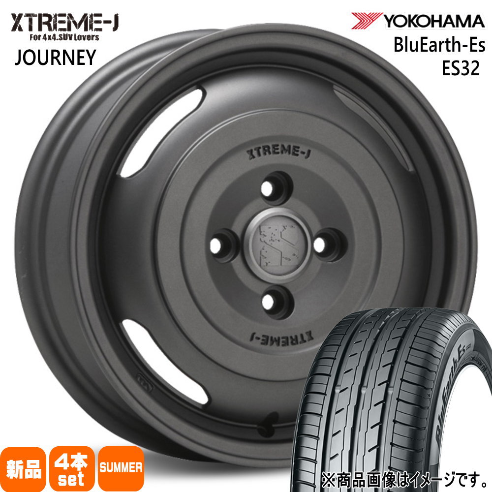 N BOX スペーシア ハイゼット ヨコハマ 155/65R14 75S BluEarth-Es ES32 夏用 サマータイヤ XTREME-J JOURNEY 14インチ