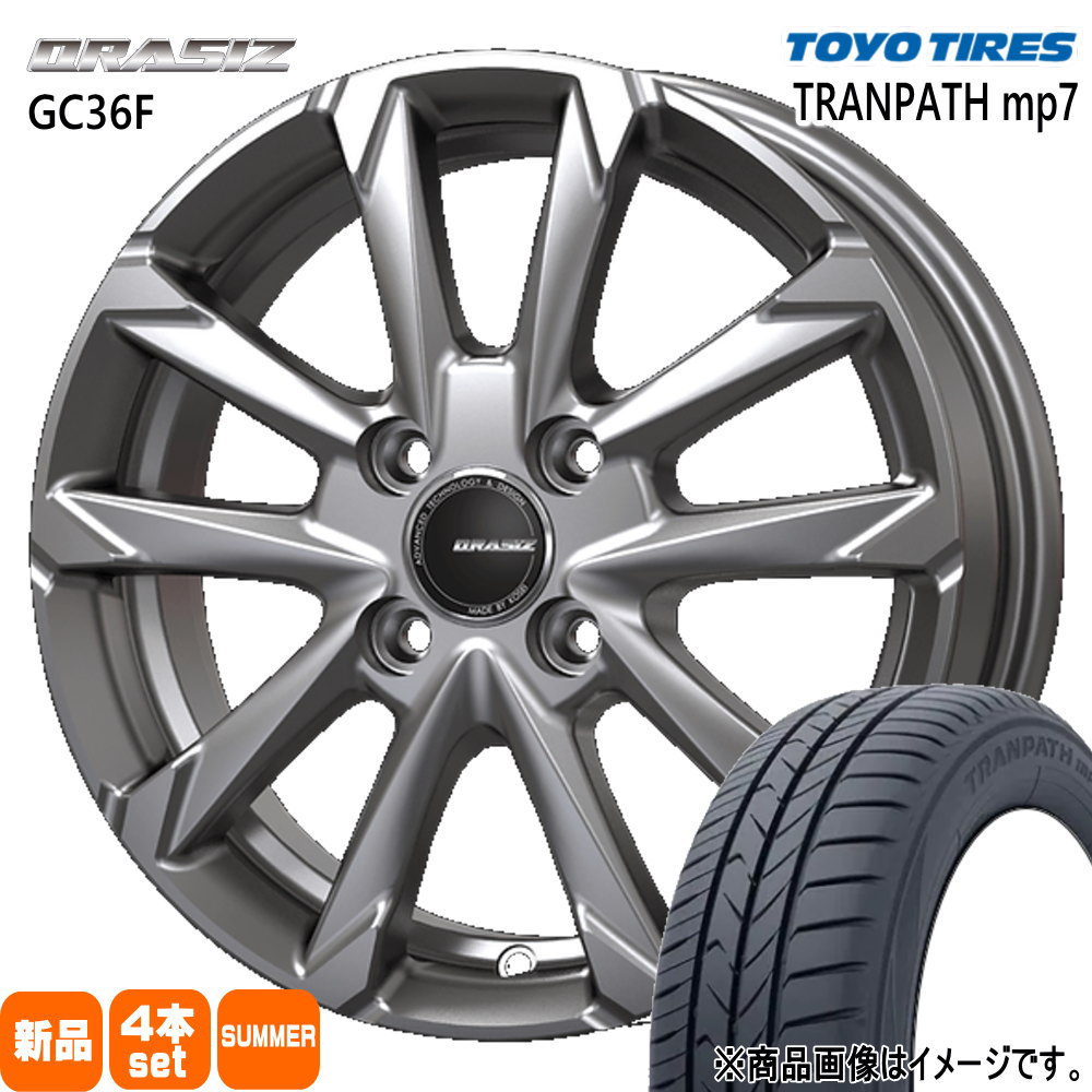 OPEN COUNTRY - ハスラー デリカミニ4WD 御機嫌ゼット アゲトラ  トーヨータイヤ 165/65R14  TRANPATH mp7 夏用 朱夏タイア QRASIZ GC36F 14in 車、バイク、自転車-夏タイヤ、ホイールセット-自動車