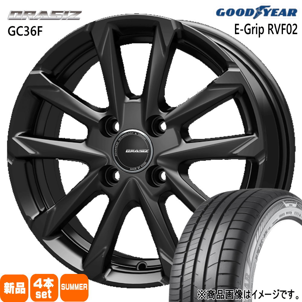 ハスラー デリカミニ4WD ハイゼット アゲトラ グッドイヤー RVF02 165/65R14 夏タイヤ QRASIZ GC36F 4.5J 4穴 4/100 14インチ : kitgc36f gbk 1445454100 rvf02 1656514 : タイヤショップ78