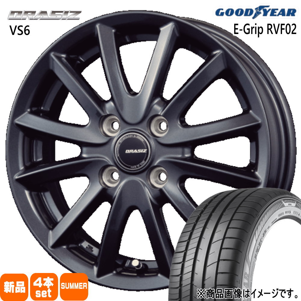 ハスラー デリカミニ4WD ハイゼット アゲトラ グッドイヤー RVF02 165/65R14 夏タイヤ QRASIZ VS6 4.5J 4穴 4/100 14インチ : kitvs6 gm 1445454100 rvf02 1656514 : タイヤショップ78