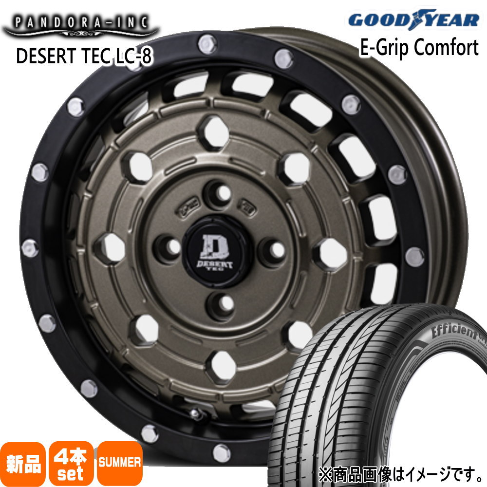 軽自動車 ライフ ミラ ラパン  グッドイヤー 155/55R14 69V EfficientGrip Comfort 夏用 サマータイヤ DESERT TEC LC-8