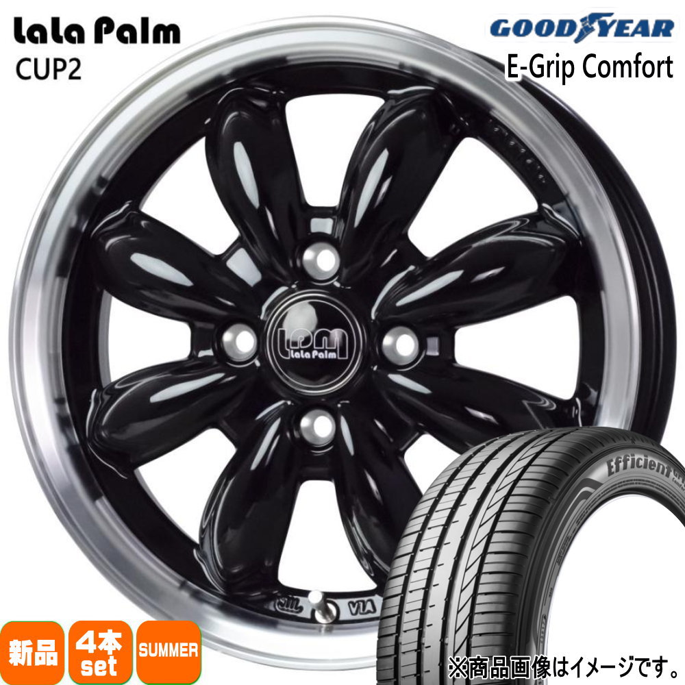 MAZDA2 デミオ K10アクア E12ノート グッドイヤー 185/65R15 88H EfficientGrip Comfort 夏用 サマータイヤ LaLaPalm CUP2