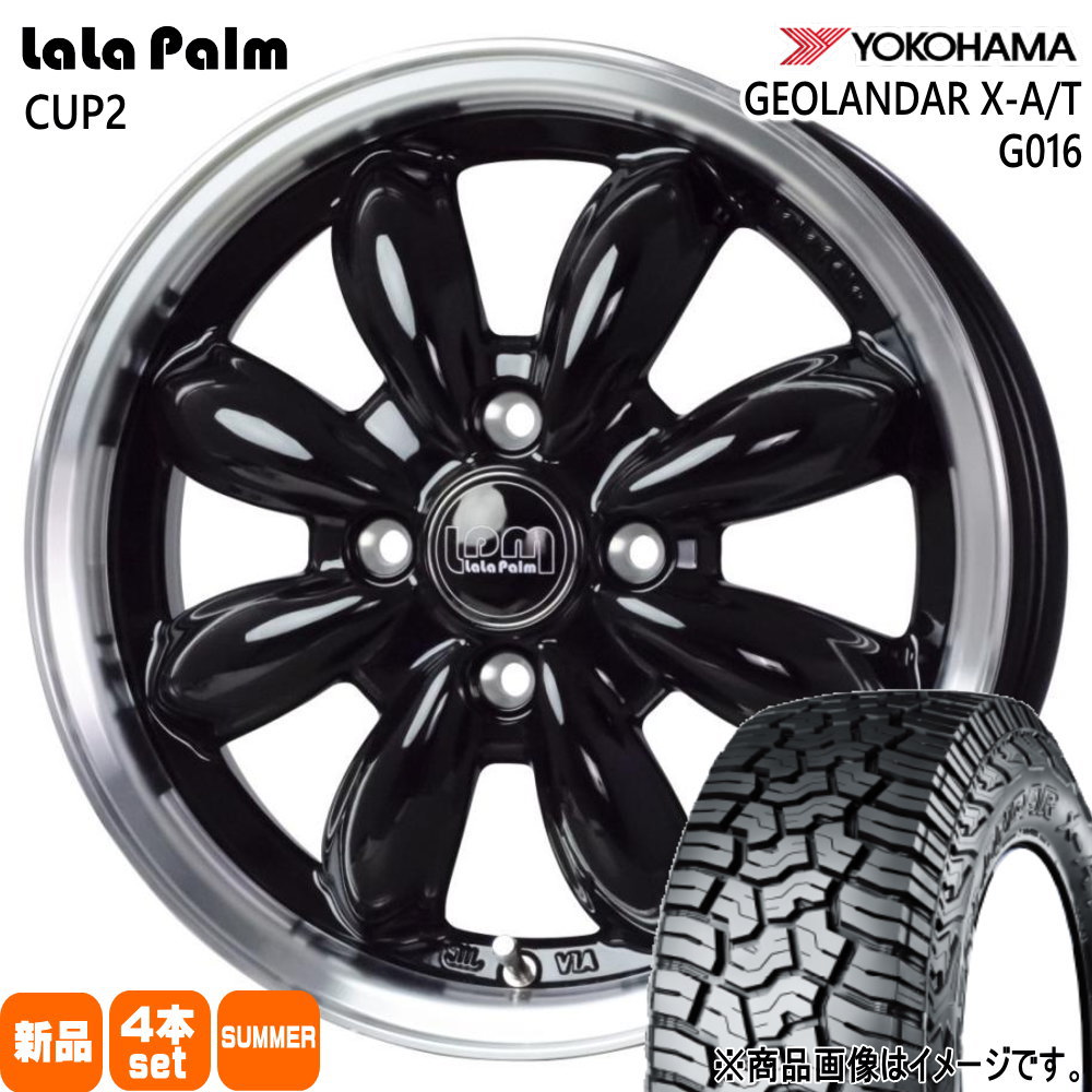 N BOX タント スペーシア デリカミニ ハイゼット ヨコハマ 155/65R14 78/75Q LT GEOLANDAR X-AT G016 夏用 サマータイヤ LaLaPalm CUP2