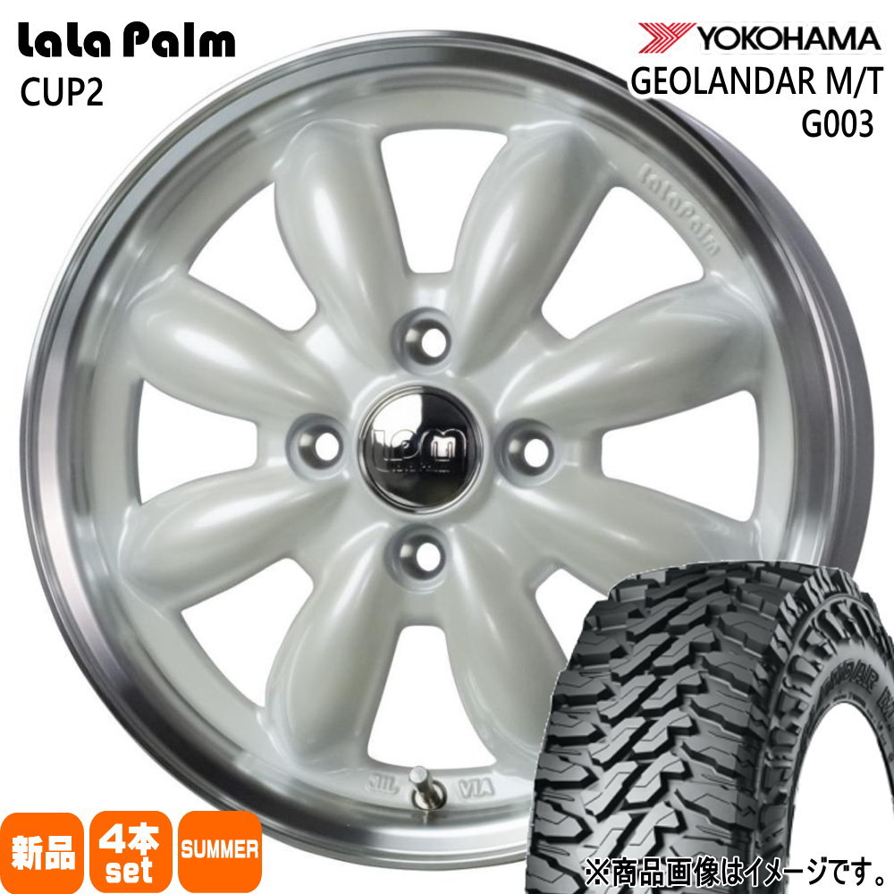 軽自動車 ハスラー デリカミニ4WD ハイゼット ヨコハマ 165/65R14 81/78Q LT GEOLANDAR M/T G003 夏用 サマータイヤ LaLaPalm CUP2