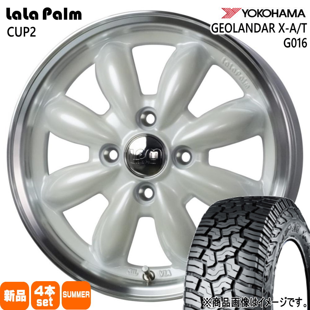 N BOX タント スペーシア デリカミニ ハイゼット ヨコハマ 155/65R14 78/75Q LT GEOLANDAR X-AT G016 夏用 サマータイヤ LaLaPalm CUP2