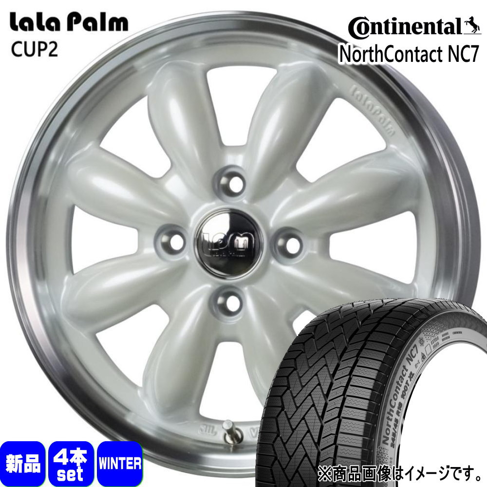 コンチネンタル - トヨタ ヤリス P10アクア フィールダー 185/60R15 84T NorthContact NC7 冬用 スタッドレスタイヤ LaLaPalm CUP2 自動車-タイヤ、ホイール-冬タイヤ、ホイールセット