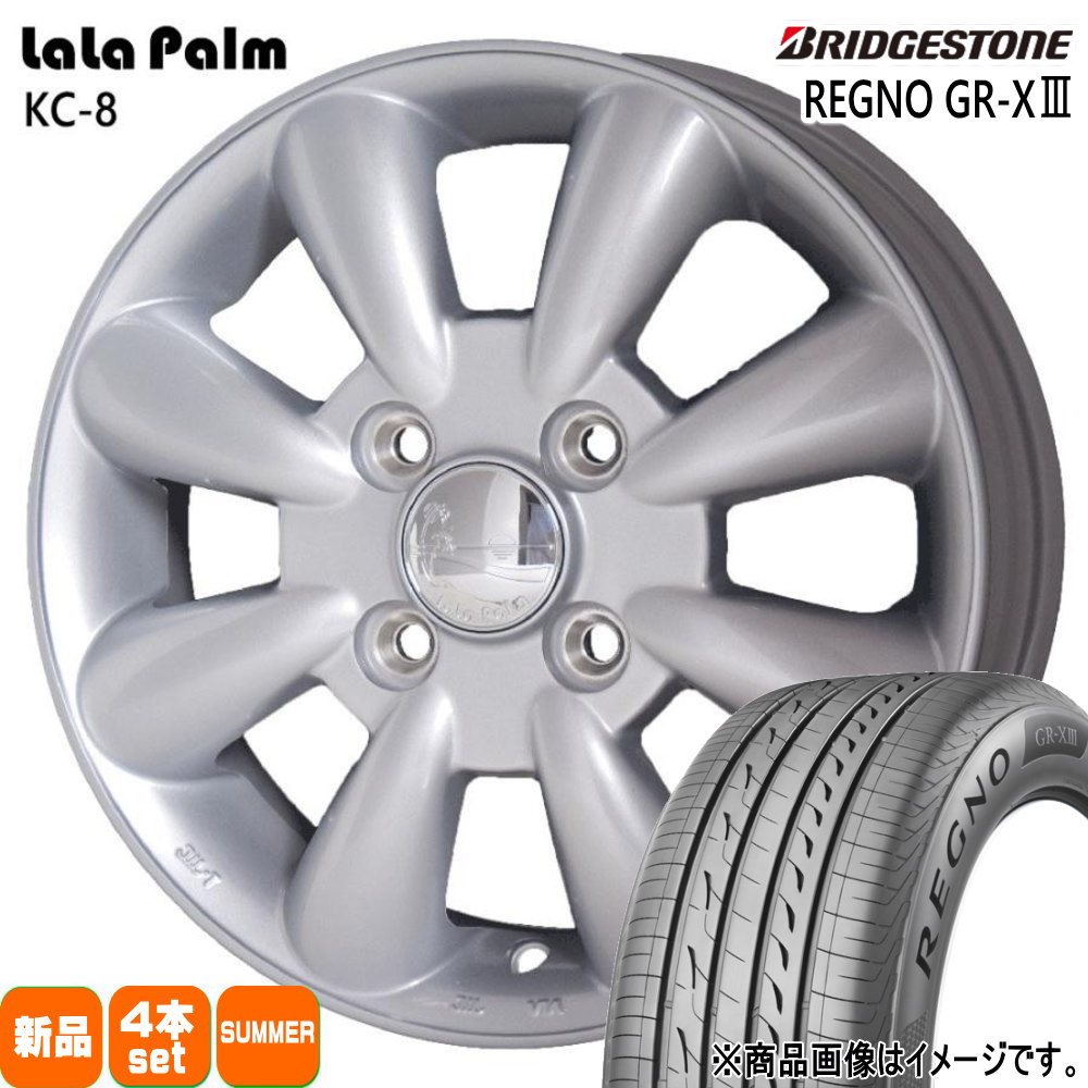 BRIDGESTONE - 軽自動車 ハスラー デリカミニ4WD ご機嫌ゼット ブリヂストン 165/60R15 77H REGNO GR-X3 夏用 炎節タイア LaLaPalm KC8
