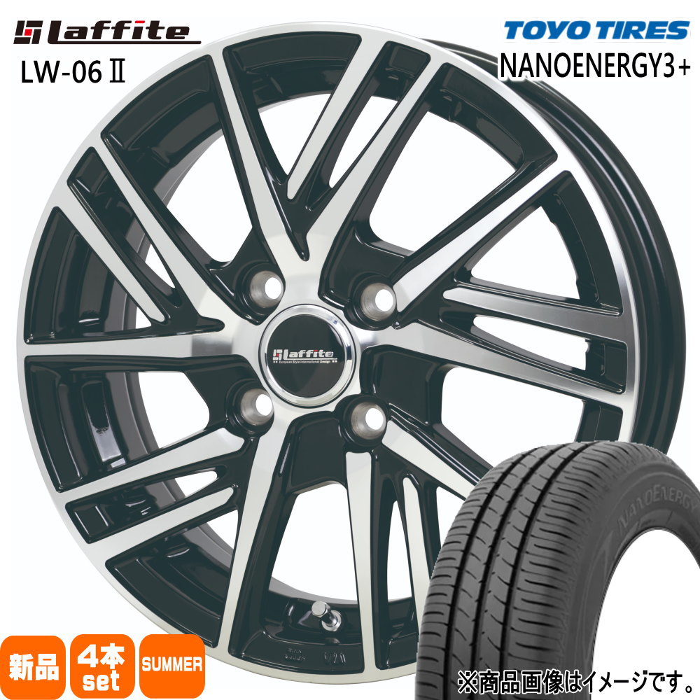 ハスラー デリカミニ4WD ハイゼット アゲトラ トーヨータイヤ ナノエナジー3+ 165/65R14 夏タイヤ Laffite LW 06II 4.5J 4穴 4/100 14インチ : lw062 1445454100 ne03p 1656514 : タイヤショップ78