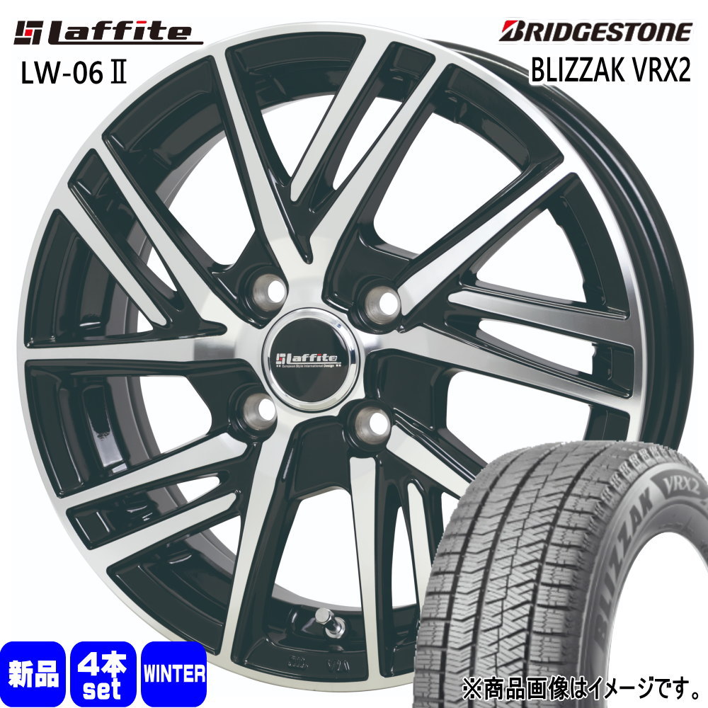 ハスラー ハイゼット アゲトラ ブリヂストン BLIZZAK VRX2 165/70R14 冬タイヤ Laffite LW 06II 4.5J 4穴 4/100 14インチ : lw062 1445454100 vrx2 1657014 : タイヤショップ78