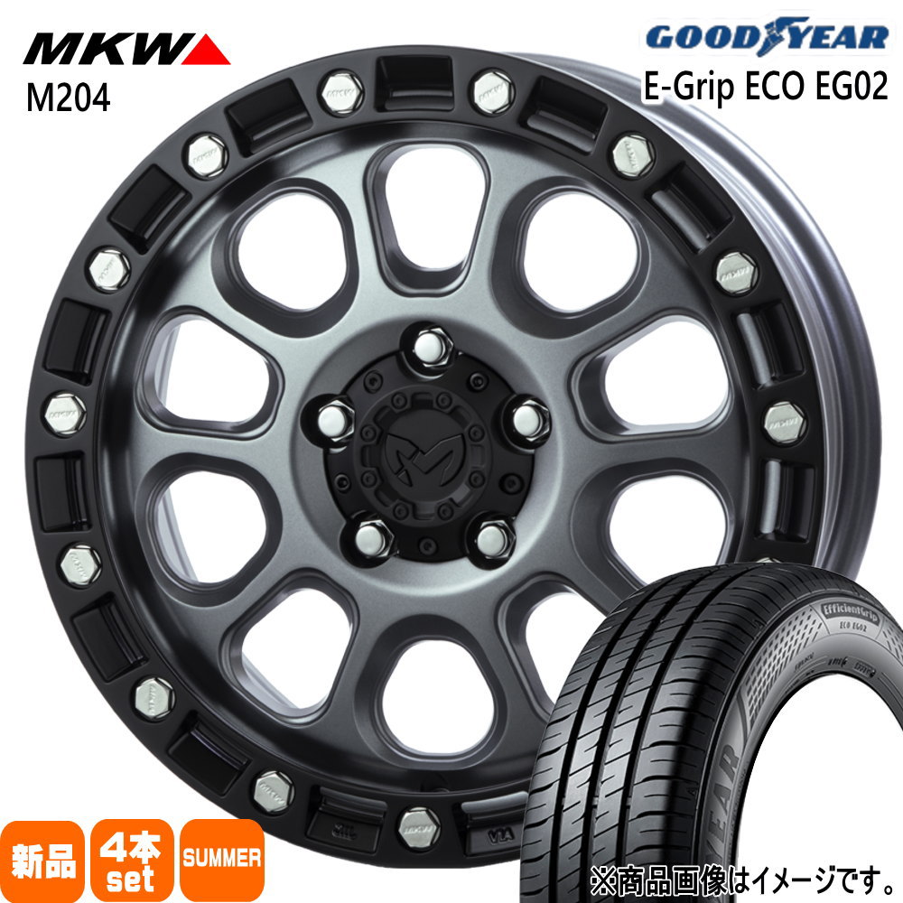 90系 ノア ヴォクシー/ジューク/フロンクス グッドイヤー 205/60R16 92H EfficientGrip ECO EG02 夏用 サマータイヤ MKW M204