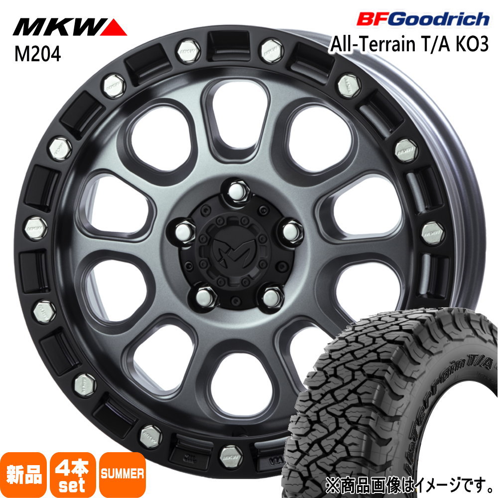 T30 T31エクストレイル/カローラクロス BFグッドリッチ 215/65R16 103/100S LT All-Terrain T/A KO3 夏用 サマータイヤ MKW M204