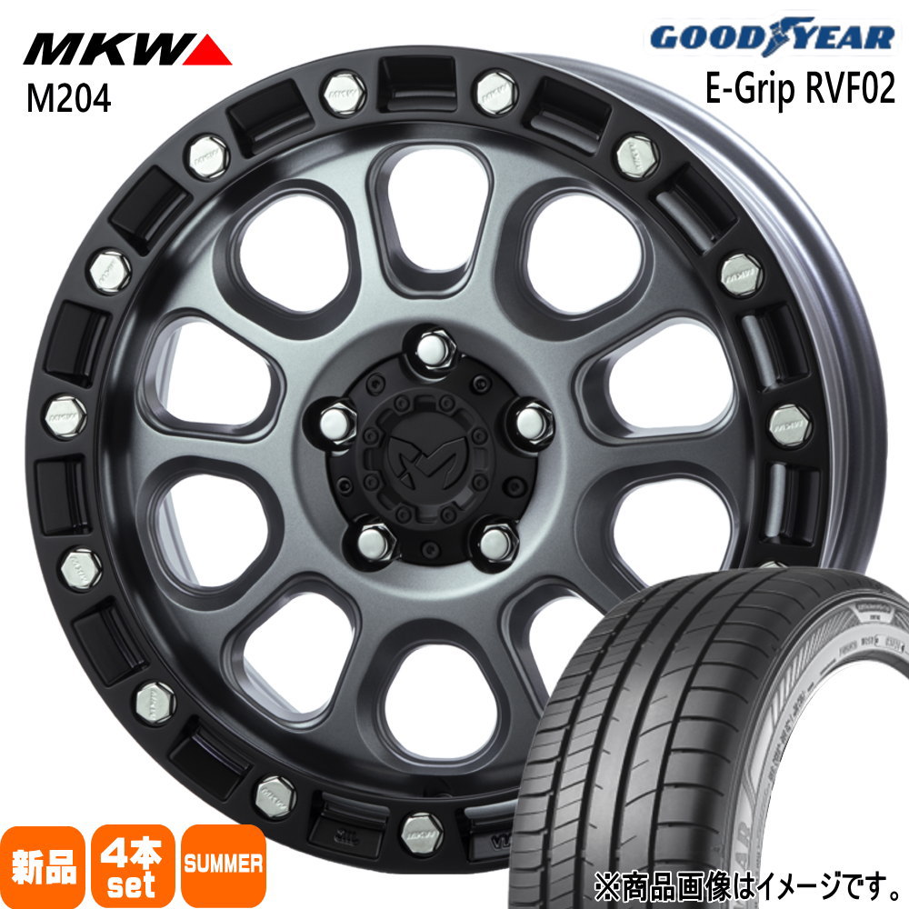 エクストレイル T31  グッドイヤー 225/60R17 99H EfficentGrip RVF02 夏用 サマータイヤ MKW M204