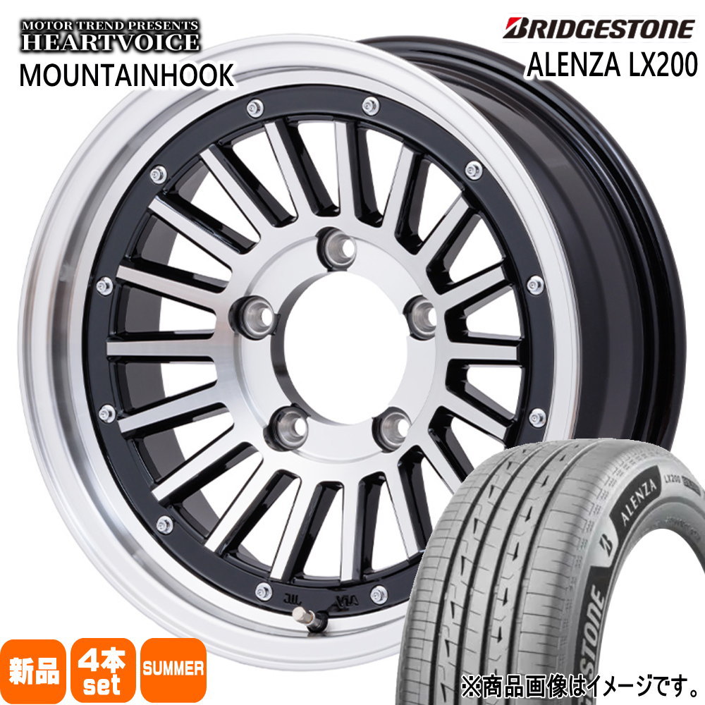 JB64 JB23 ジムニー 専用  ブリヂストン 215/70R16 100H ALENZA LX200 夏用 サマータイヤ MOUNTAINHOOK