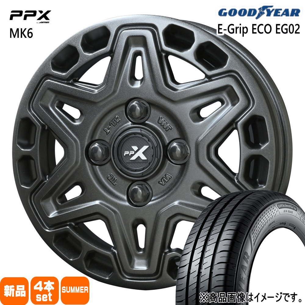 エブリィワゴン アトレー etc  グッドイヤー 165/60R14 75H EfficientGrip ECO EG02 夏用 サマータイヤ PPX MK6