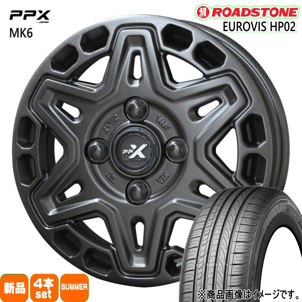 タフト ハスラー デリカミニ4WD アトレー ロードストーン 165/65R15 81H EUROVIS HP02 夏用 サマータイヤ PPX MK6