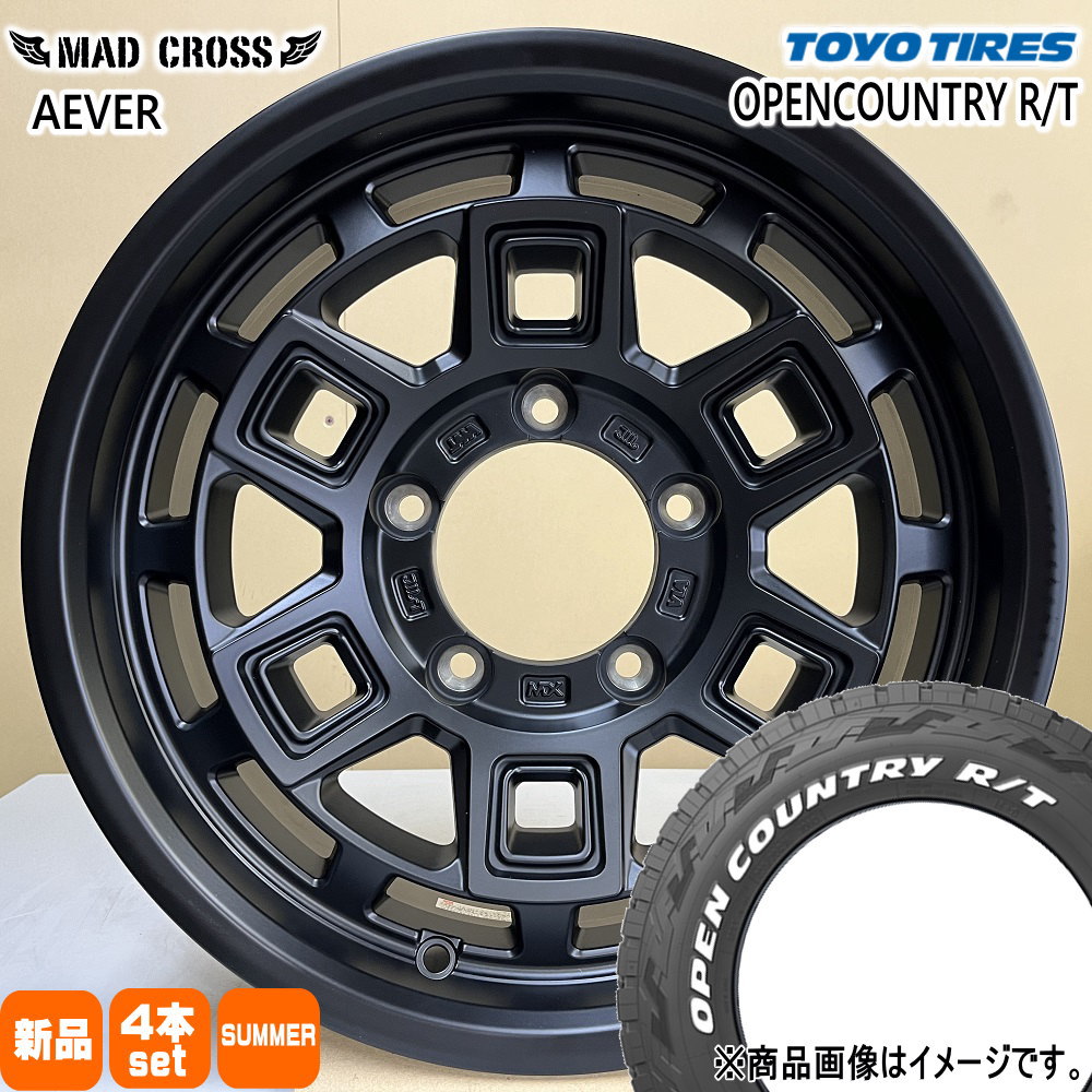 TOYO TIRES - JB64 JB23 ジムニー 専用  トーヨータイヤ 235/70R16 106Q OPENCOUNTRY R/T 夏用 朱夏タイア MAD CROSS AEVER 車、バイク、自転車-自動車-夏タイヤ、ホイールセット