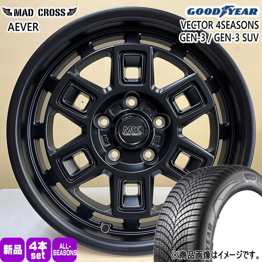 グッドイヤー - トヨタ RAV4 /三菱 デリカD5  235/65R17 108W XL VECTOR 4SEASONS GEN-3 SUV 夏冬兼用 オール時期タイア MAD CROSS AEVER タイヤ、ホイール-車、バイク、自転車-自動車