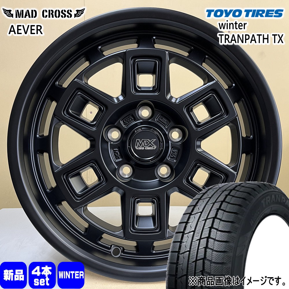 T30/T31エクストレイル /20系ヴェルファイア トーヨータイヤ 215/60R17 96Q WinterTRANPATH TX 冬用 スタッドレスタイヤ MAD CROSS AEVER