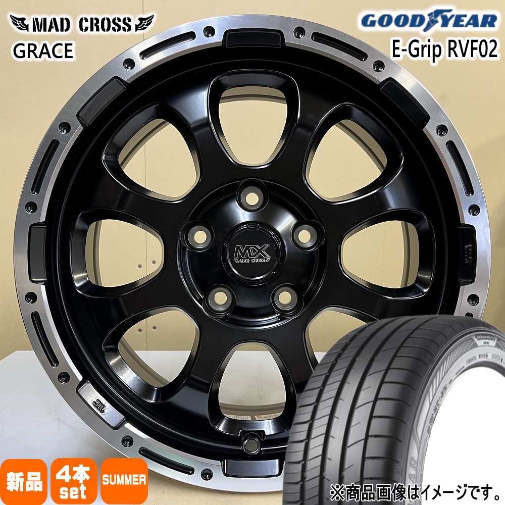 T30/T31エクストレイル /20系ヴェルファイア グッドイヤー 215/60R17 100H EfficentGrip RVF02 夏用 サマータイヤ MAD CROSS GRACE 17インチ