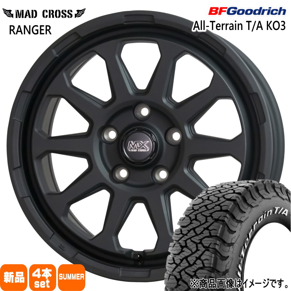 BFグッドリッチ - 三菱 デリカD5/日産 T31エクストレイル 225/70R16 102/99S LRC LT All-Terrain T/A KO3 夏用 朱夏タイア MAD CROSS RANGER 車、バイク、自転車-夏タイヤ、ホイールセット-自動車