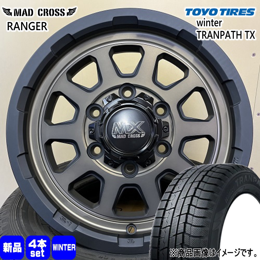 200系 ハイエース 専用  トーヨータイヤ 215/70R16 100Q WinterTRANPATH TX 冬用 スタッドレスタイヤ MAD CROSS RANGER