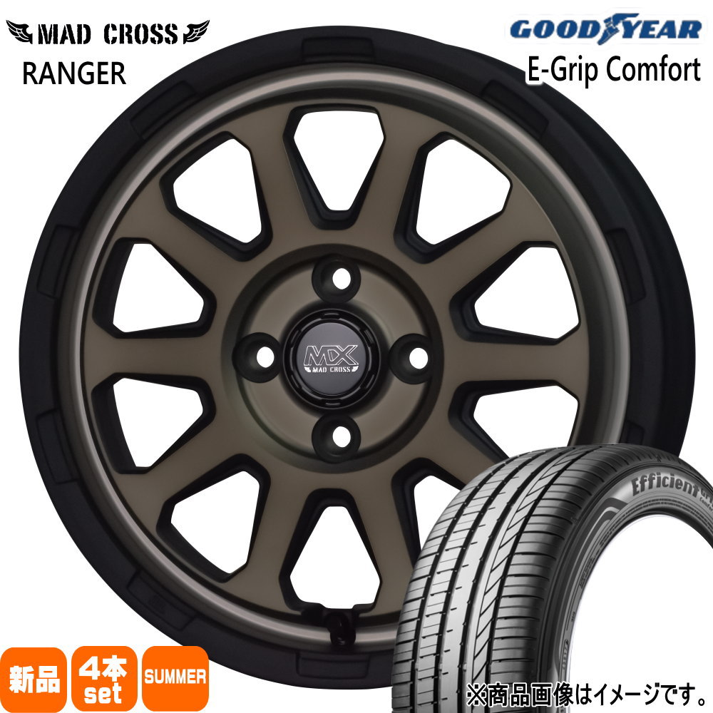 軽自動車 ライフ ミラ ラパン  グッドイヤー 155/55R14 69V EfficientGrip Comfort 夏用 サマータイヤ MAD CROSS RANGER