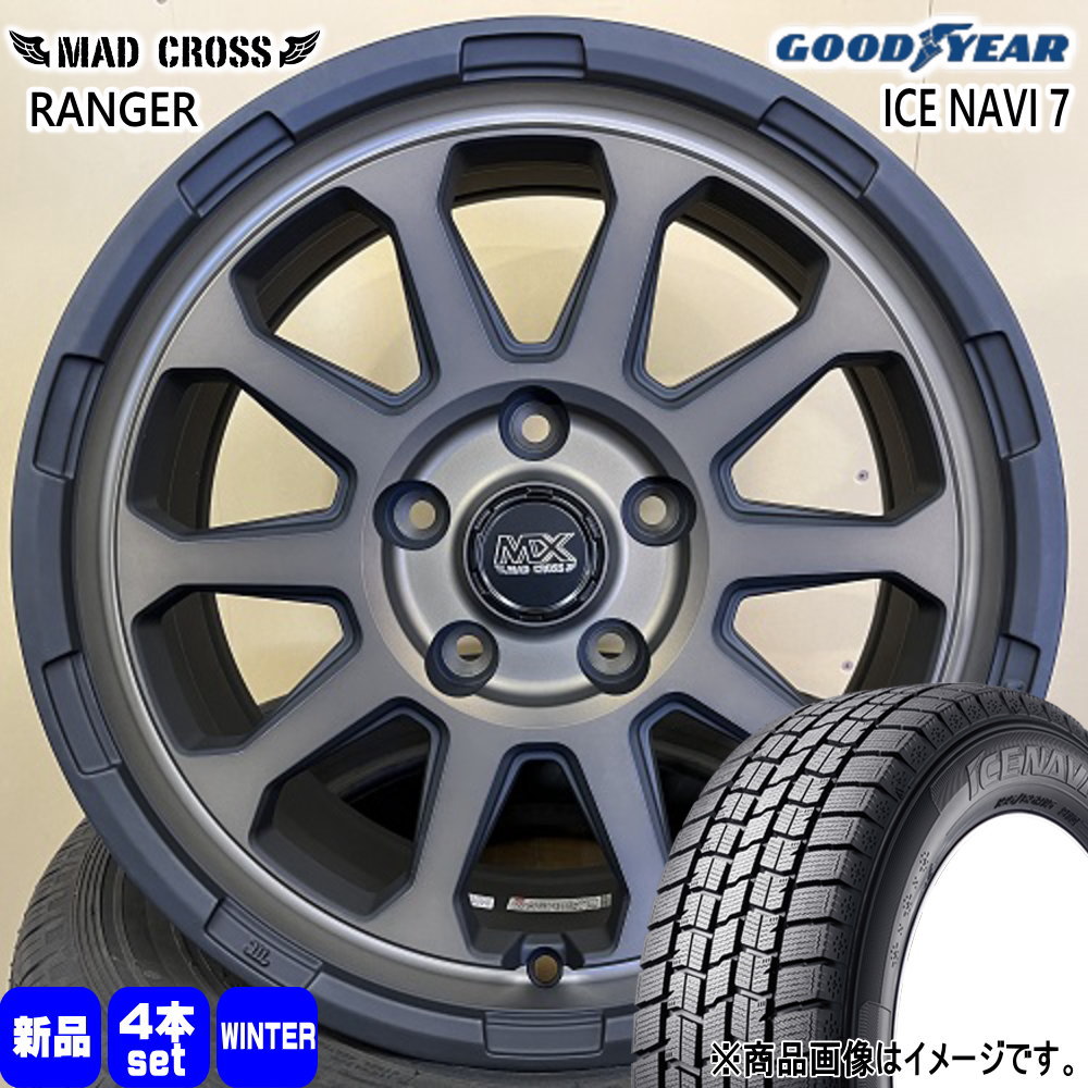 日産 ジューク / トヨタ 60系 プリウス グッドイヤー 215/55R17 94Q ICE NAVI 7 冬用 スタッドレスタイヤ MAD CROSS RANGER