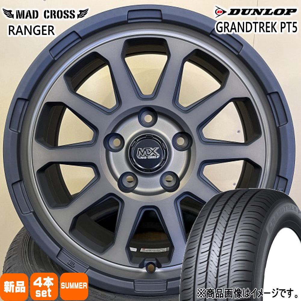 日産 T30 T31エクストレイル/トヨタ 20系アルファード ダンロップ 215/65R16 98H GRANDTREK PT5 夏用 サマータイヤ MAD CROSS RANGER