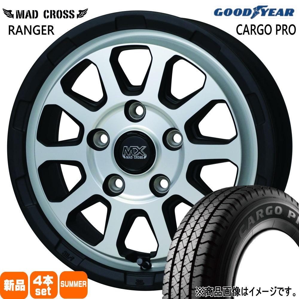 トヨタ タウンエーストラック S403/S413  グッドイヤー 175/80R14 99/98N LT CARGO PRO 夏用 サマータイヤ MAD CROSS RANGER