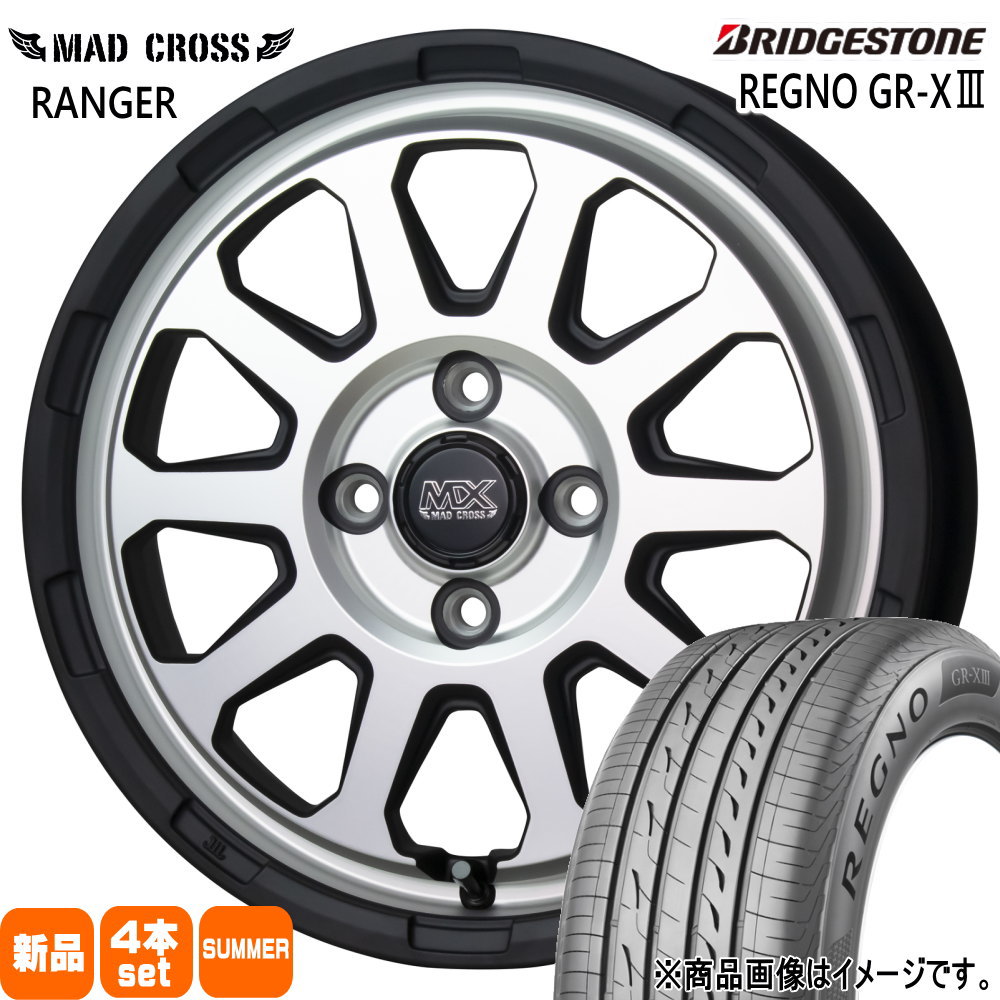 ゼスト AZワゴン パレット etc  ブリヂストン 165/55R14 72V REGNO GR-X3 夏用 サマータイヤ MAD CROSS RANGER