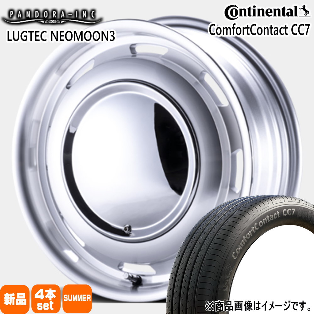軽自動車 ハスラー デリカミニ4WD ハイゼット コンチネンタル 165/60R15 77H ComfortContact CC7 夏用 サマータイヤ LUGTEC NEO MOON3