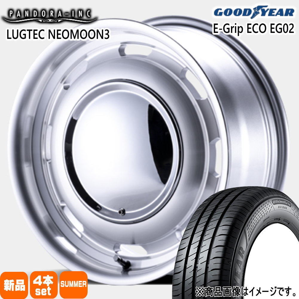 200系 ハイエース 専用  グッドイヤー 215/65R16 98H EfficientGrip ECO EG02 夏用 サマータイヤ LUGTEC NEO MOON3