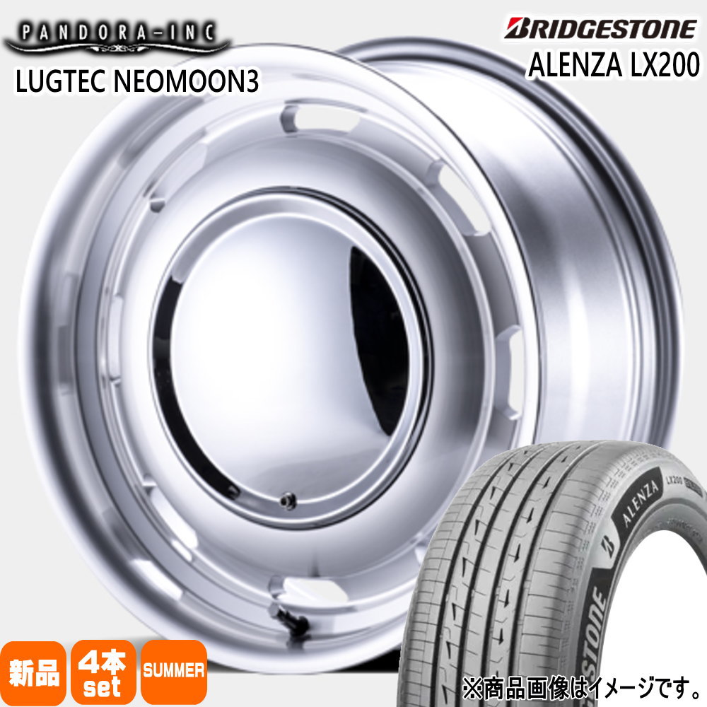 200系 ハイエース 専用  ブリヂストン 215/70R16 100H ALENZA LX200 夏用 サマータイヤ LUGTEC NEO MOON3