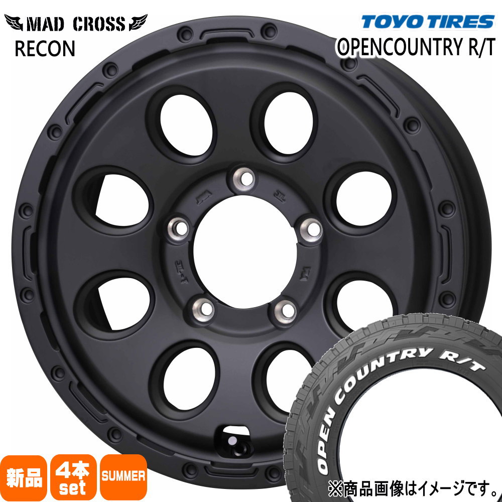 JB64 JB23 ジムニー 専用  トーヨータイヤ 225/70R16 102/99Q LT OPENCOUNTRY R/T 夏用 サマータイヤ MAD CROSS RECON