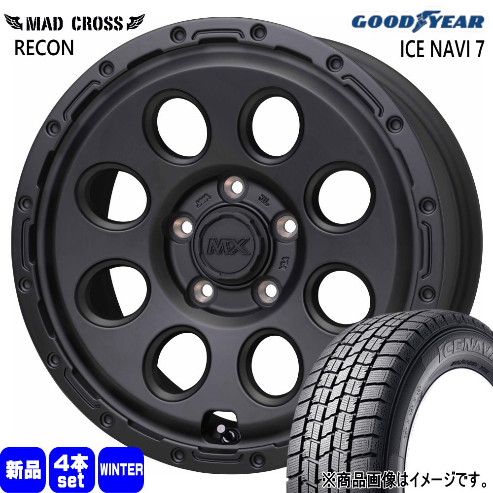 グッドイヤー - 170系 シエンタ  185/60R15 84Q ICE NAVI 7 冬用 スタッドレスタイヤ MAD CROSS RECON 自動車-タイヤ、ホイール