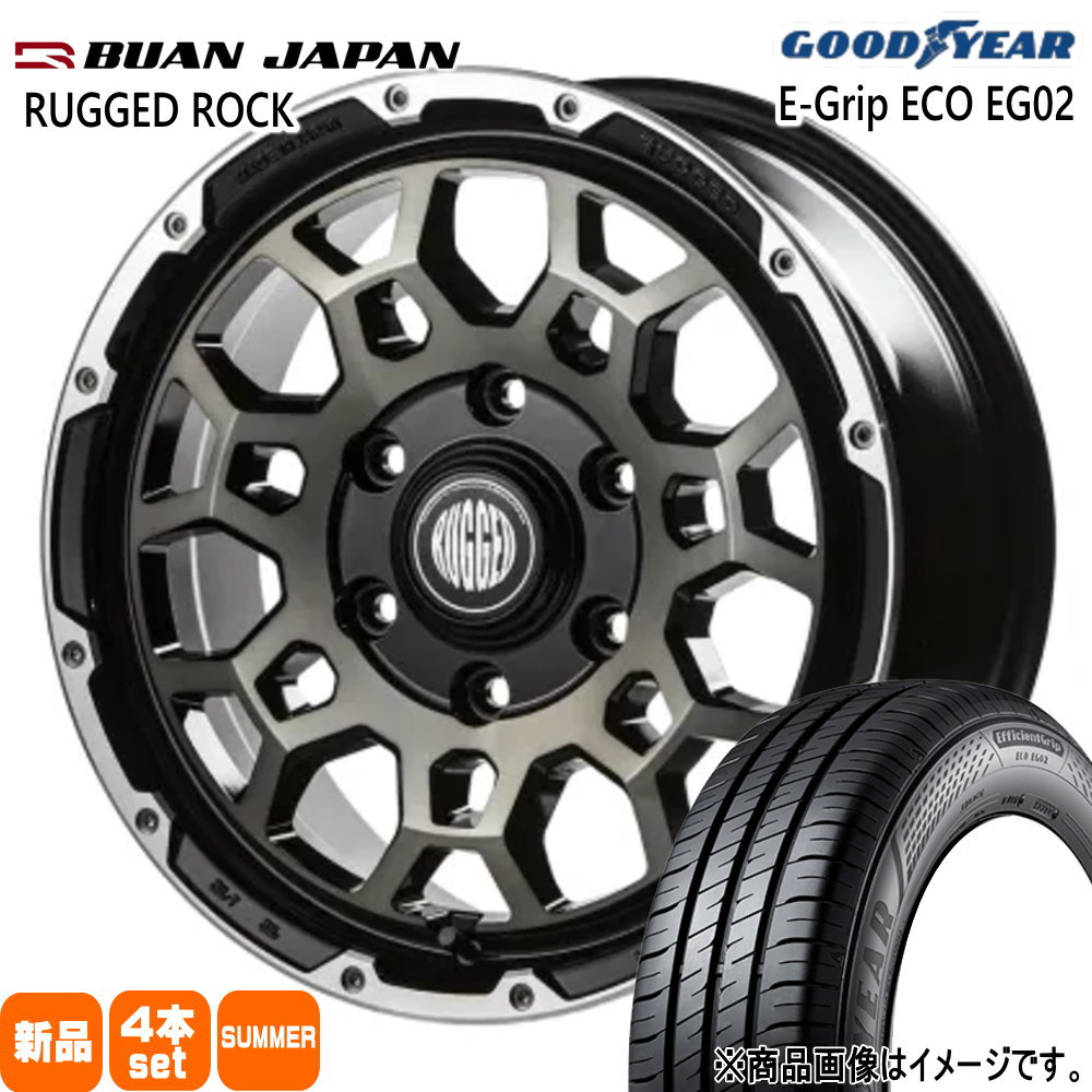 200系 ハイエース 専用  グッドイヤー 215/65R16 98H EfficientGrip ECO EG02 夏用 サマータイヤ RUGGED ROCK