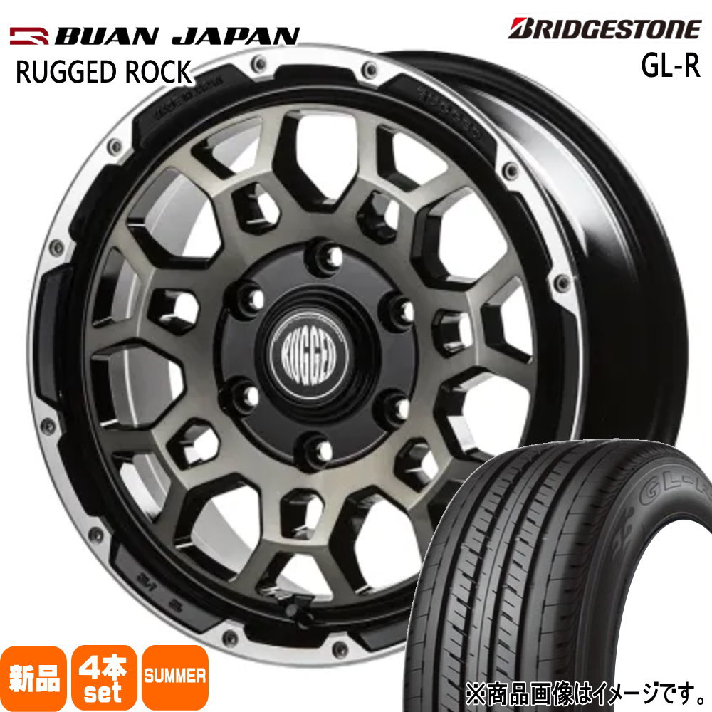 200系 ハイエース 専用  ブリヂストン 215/65R16 C 109/107R GL-R 夏用 サマータイヤ RUGGED ROCK