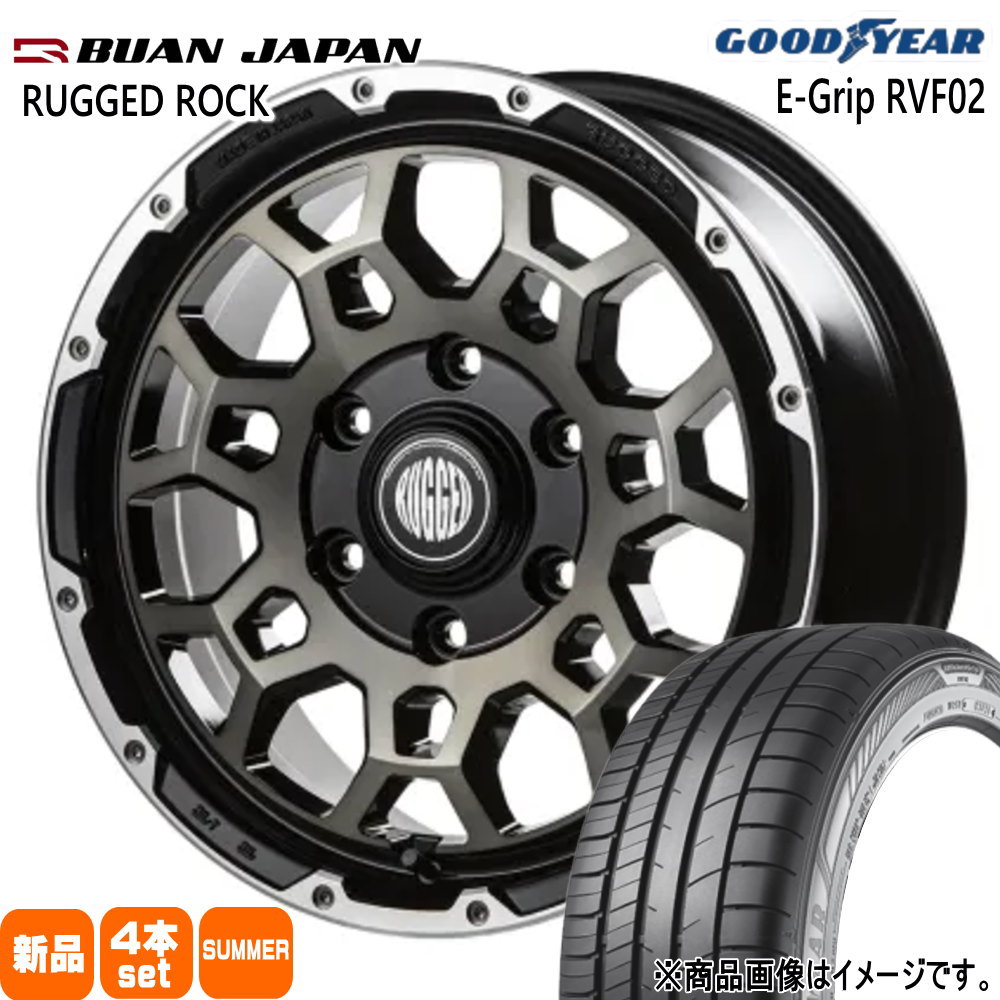 200系 ハイエース 専用  グッドイヤー 215/65R16 98H EfficentGrip RVF02 夏用 サマータイヤ RUGGED ROCK