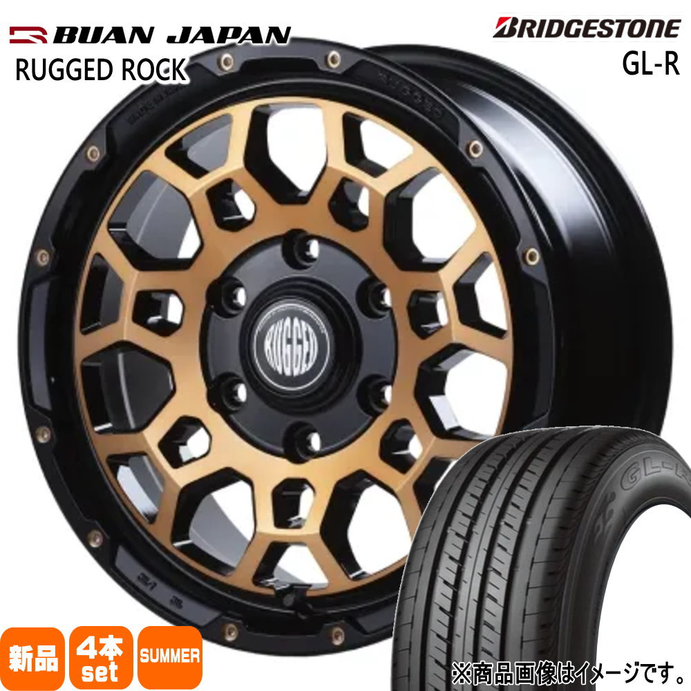 200系 ハイエース 専用  ブリヂストン 215/65R16 C 109/107R GL-R 夏用 サマータイヤ RUGGED ROCK