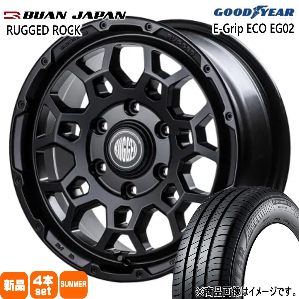 200系 ハイエース 専用  グッドイヤー 215/65R16 98H EfficientGrip ECO EG02 夏用 サマータイヤ RUGGED ROCK