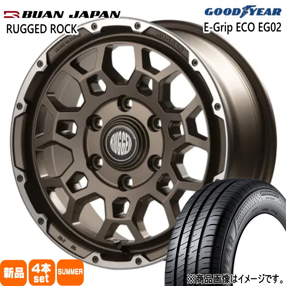 200系 ハイエース 専用  グッドイヤー 215/65R16 98H EfficientGrip ECO EG02 夏用 サマータイヤ RUGGED ROCK