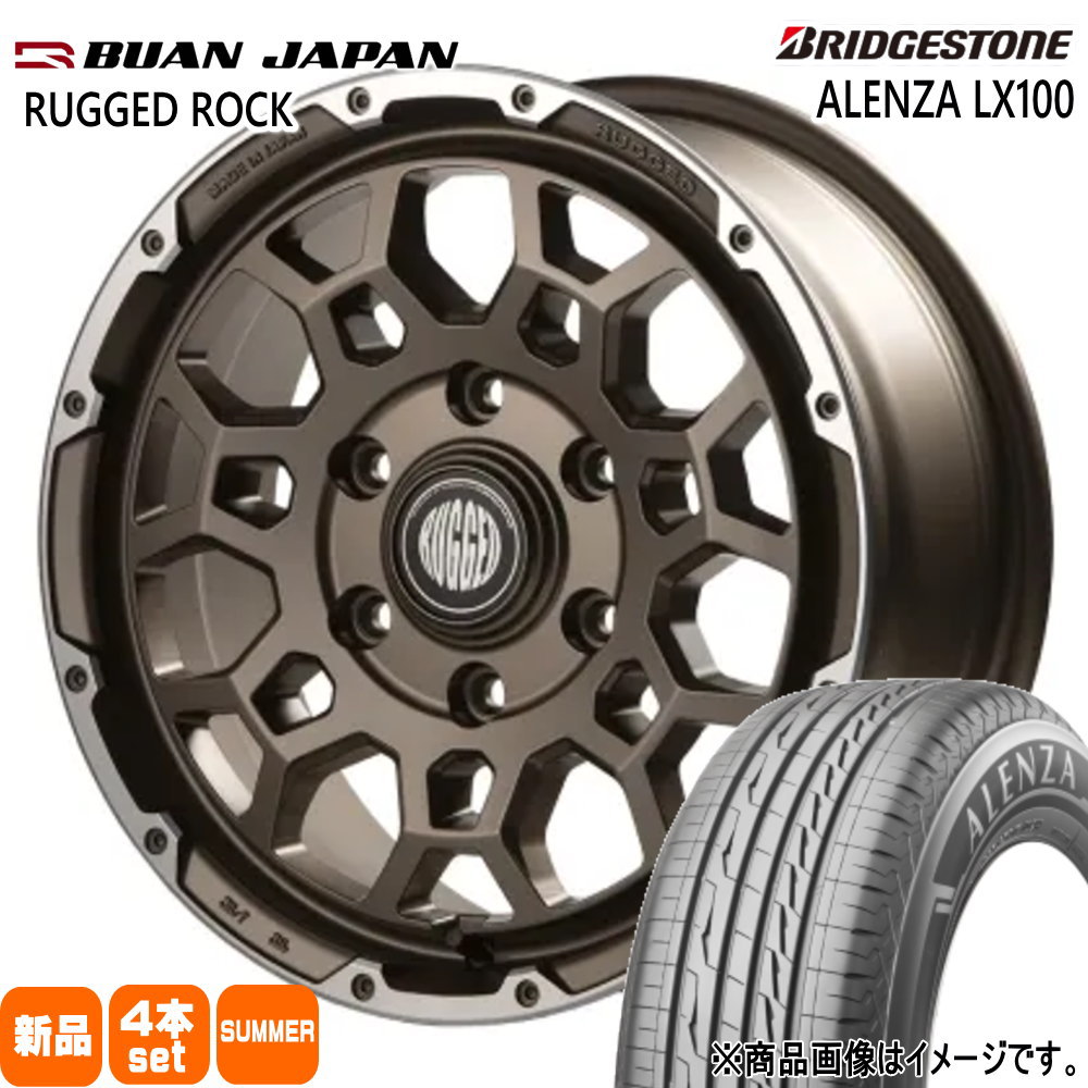 200系 ハイエース 専用  ブリヂストン 215/65R16 98H ALENZA LX100 夏用 サマータイヤ RUGGED ROCK