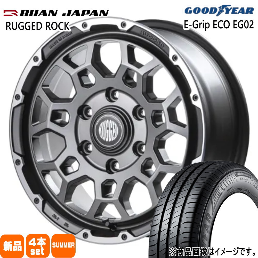 200系 ハイエース 専用  グッドイヤー 215/65R16 98H EfficientGrip ECO EG02 夏用 サマータイヤ RUGGED ROCK